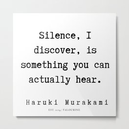 17  |  Haruki Murakami Quotes | 190811 Metal Print
