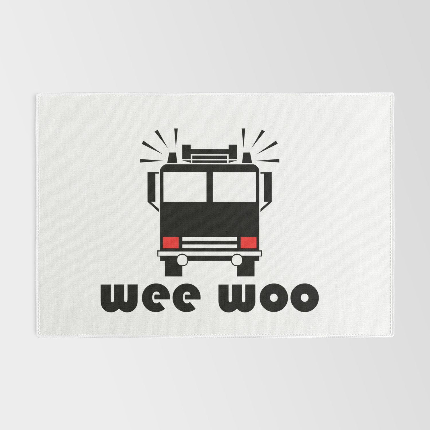 Wee Woo Fire Truck Rug By, Fire Truck Rug