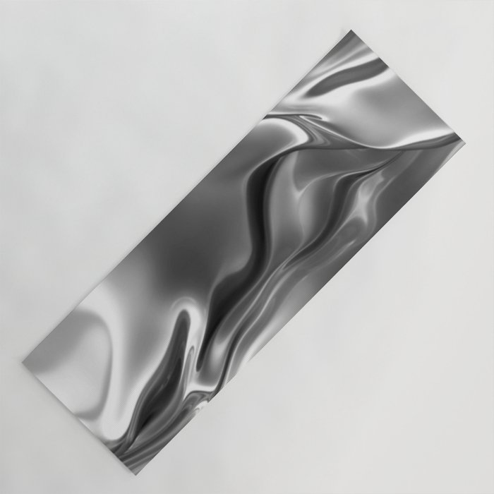 Liquid Silver Digital Print Yoga Mat