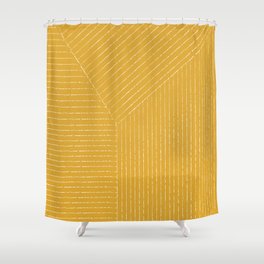 Lines (Mustard Yellow) Shower Curtain