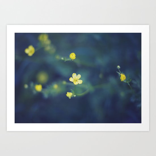 yellow wildflowers Art Print