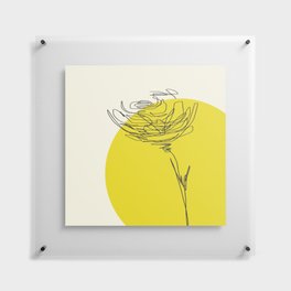 line drawing - flower Floating Acrylic Print