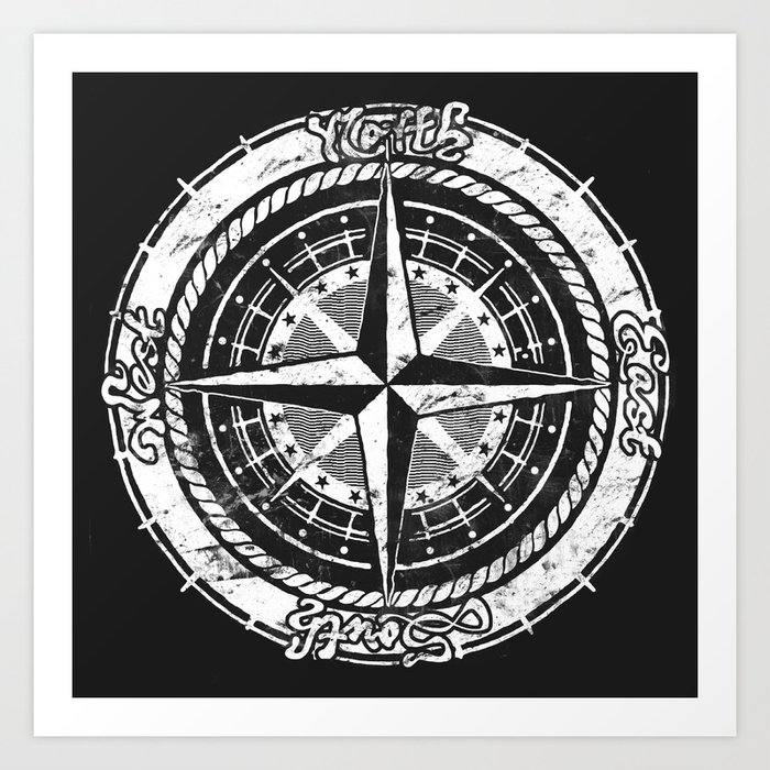 Compass Rose Art Print