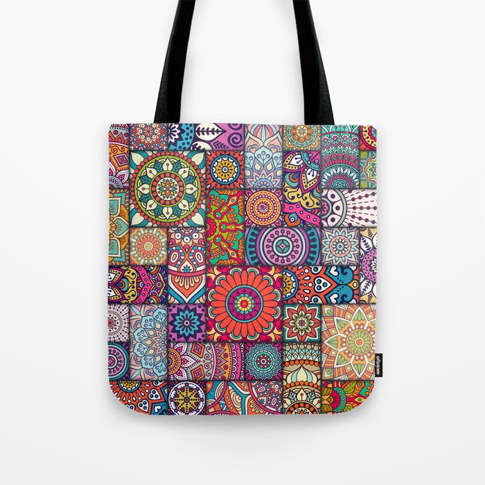 patchwork tote bag