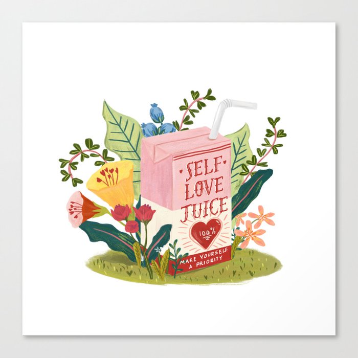Self Love Juice Box Canvas Print