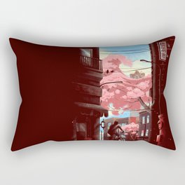 The Great Wave of Sakura off Modern Kanagawa Rectangular Pillow