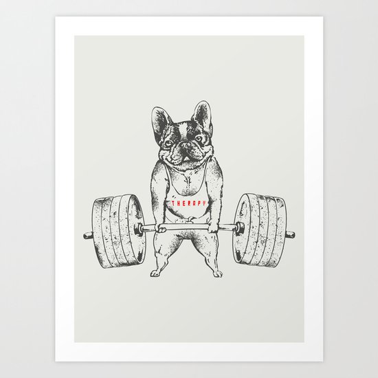 Frenchie Lift Art Print