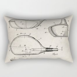 Golf Driver Patent - Golf Art - Antique Rectangular Pillow