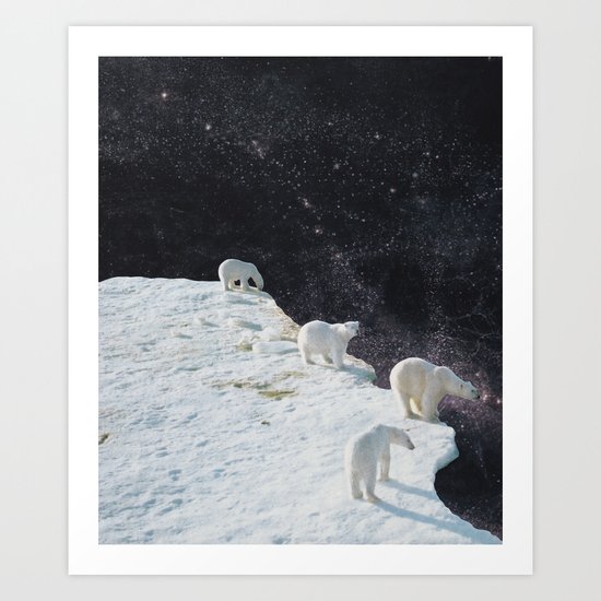 Flat Earth Art Print