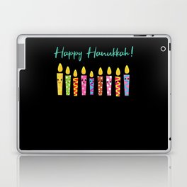 Cute Happy Hanukkah Candles Menorah Jewish Laptop Skin