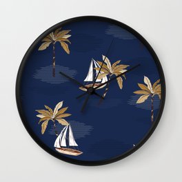 Island Sailing Wall Clock