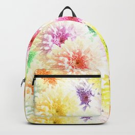 Golden Glitter Daisy Decoupage Backpack