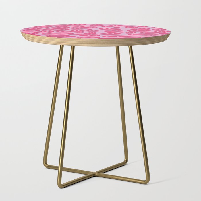 Pink Dripping Smiley Side Table