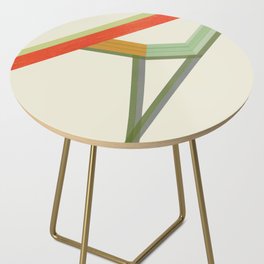 Flow No.1 (Citrus  Twist) Mid century modern, minimal, collage art, yellow, orange, green Side Table