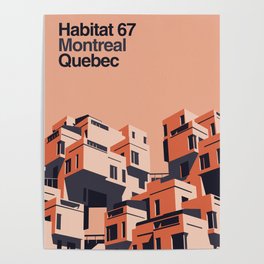 Habitat 67 retro poster Poster