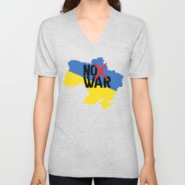 Ukraine No War V Neck T Shirt