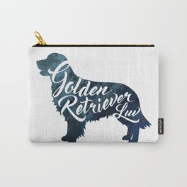 Golden Retriever Luv Blue Watercolor Carry-All Pouch