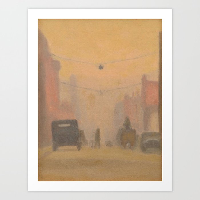 City Street Melbourne Clarice Beckett Australian Abstract