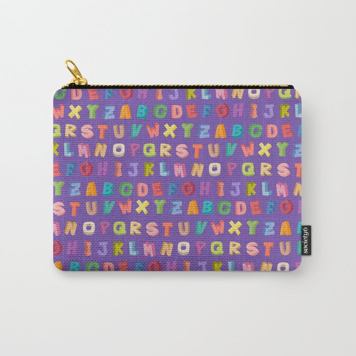 Alphabet pattern Carry-All Pouch