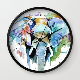 Animal painting Wall Clock | Exotic, Art, Vintage, Colorfully, Jungle, Love, Animal, Style, Life, Pattern 