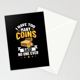 Coin Collecting Numismatist Beginner Pennies Money Stationery Card