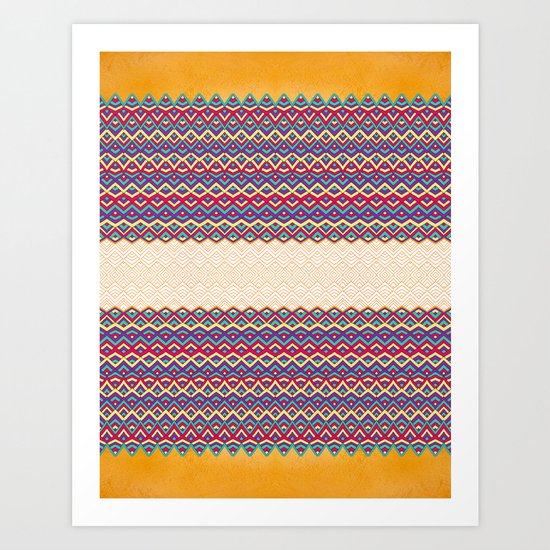 Terra Chevron Art Print