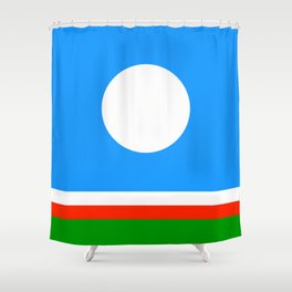 flag of Sakha or Yakutia Shower Curtain