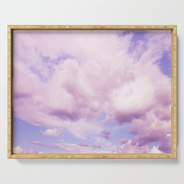 Pink Clouds In The Blue Sky #decor #society6 #buyart Serving Tray