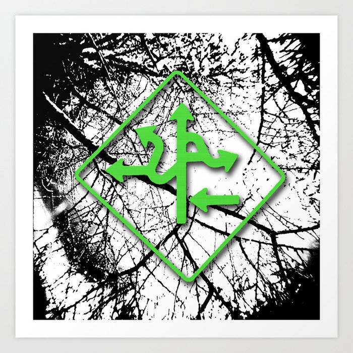 Arrows - Green Art Print