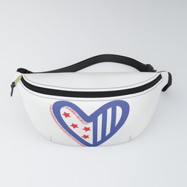 4th of july heart Independence Day Shirt Fanny Pack