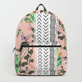 Pattern flowers and cactus Backpack