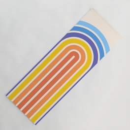 Retro Rainbow Stripes Yoga Mat