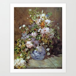 Pierre Auguste Renoir Spring Bouquet of Flowers 1866 Art Print
