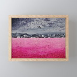 Pink Desert / Acrylic Painting Framed Mini Art Print