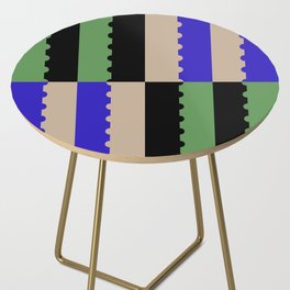 Modern Color Block Pattern Side Table