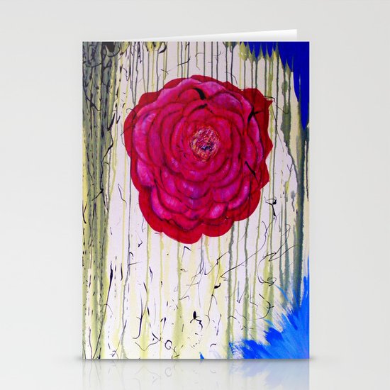 Dripping Dog Rose Stationery Cards