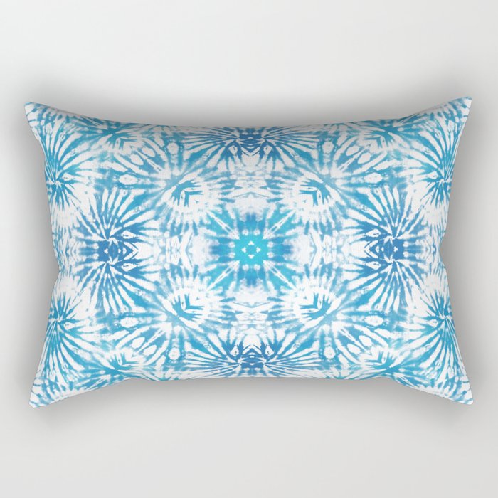 Abstract Blues Hippy Rectangular Pillow
