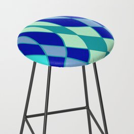 Abstract green and blue pattern Bar Stool