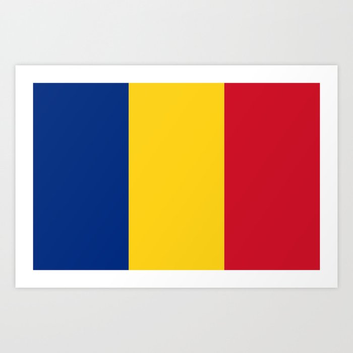 Flag of romania 3 -romania,romanian,balkan,bucharest,danube,romani,romana,bucuresti Art Print