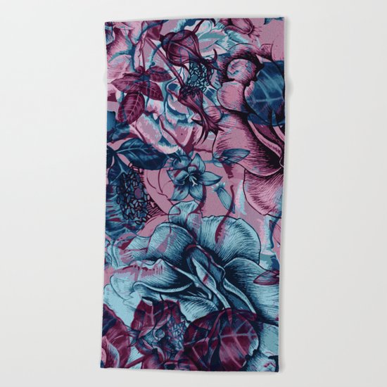 Floral Composition Beach Towel