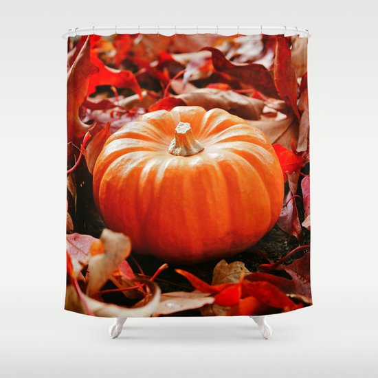 Samhain pumpkin Shower Curtain