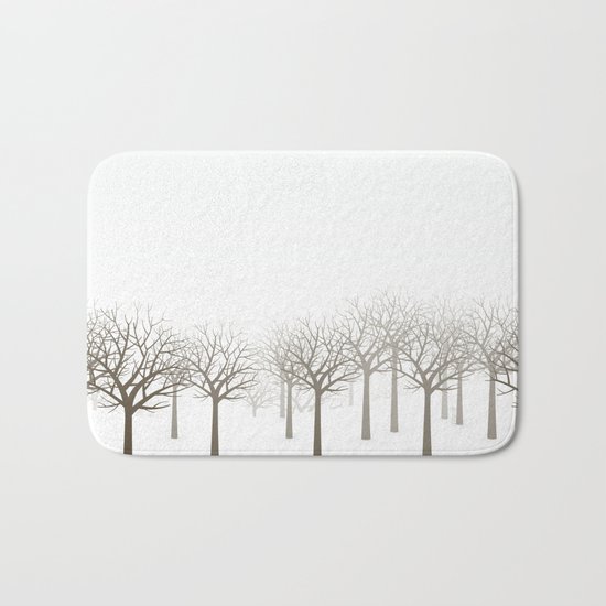 Winter Forest by Friztin Bath Mat