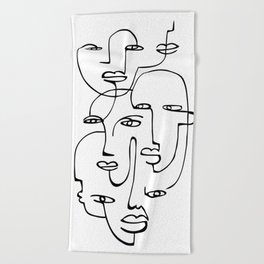 Abstract faces Beach Towel