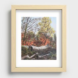 Fallen trees on Southampton Common during Autumn Recessed Framed Print