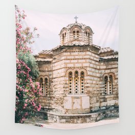 Greek Orthodox Church in Athens - Travel Architecture in Greece Wall Tapestry