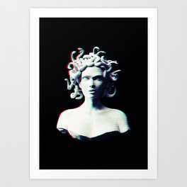 Medusa glitch Art Print