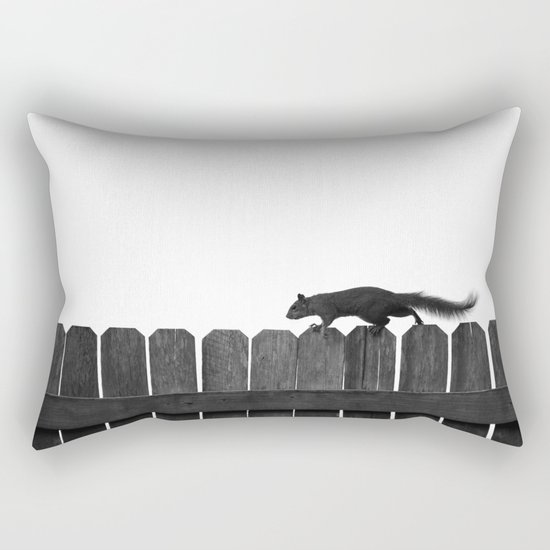 SQUIRREL ON A FENCE Rectangular Pillow