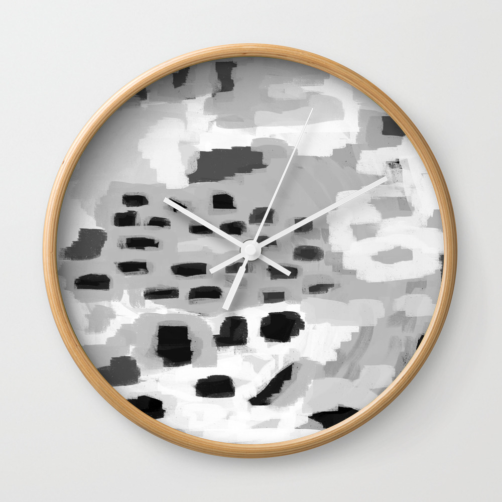 Turan Black And White Grey Abstract Painting Modern Home Decor