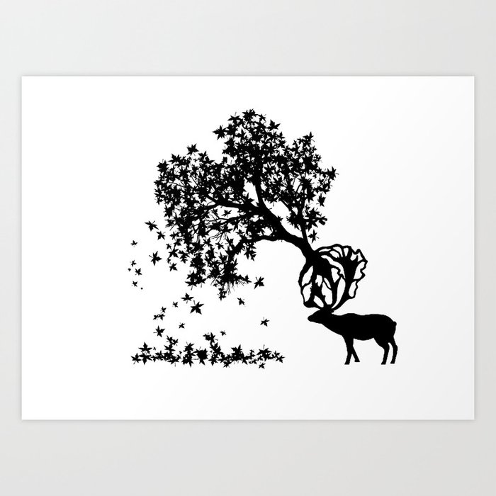 Elk-Naturalle Art Print