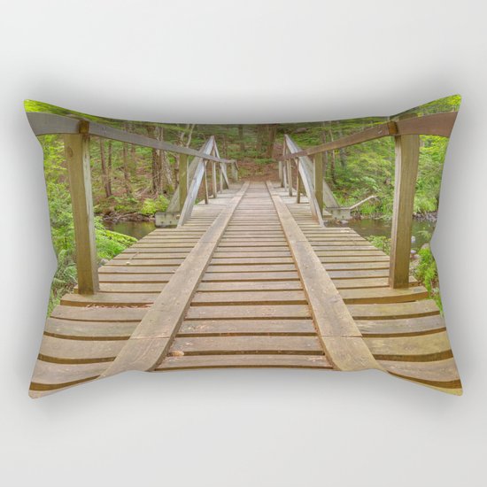 Forest Track Bridge Rectangular Pillow